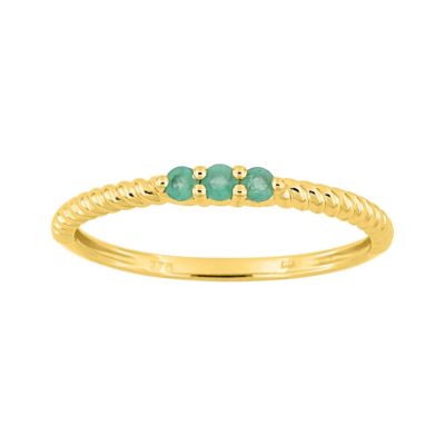 Bague Or Jaune & Emeraudes
