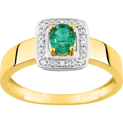 Bague Emeraude et Diamants
