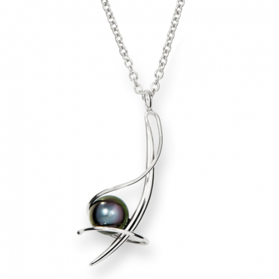 Collier Argent et perle Tahiti "Archipel" Iza-B