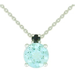 Collier Topaze et Or Blanc
