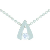 Collier Diamant et Or Blanc