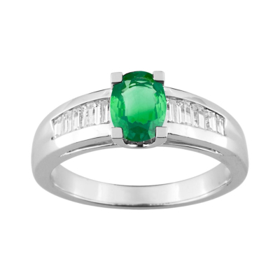 Bague Emeraude et Diamants