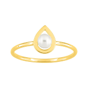Bague Or Jaune & Perle de Culture