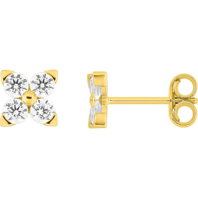 Boucles d'oreilles Or Jaune et Diamants