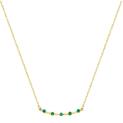 Collier Or 750/1000e et Emeraudes