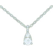 Collier Diamants et Or Blanc