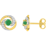 Boucles d'Oreilles Emeraudes