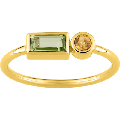 Bague Or Jaune, Citrine et Péridot