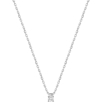 Collier Diamant et Or Blanc