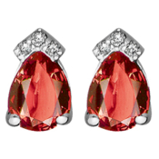 Boucles d'Oreilles Rubis et Diamants