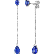 Boucles d'Oreilles Saphirs
