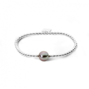 Bracelet Argent et perle Tahiti Iza-B