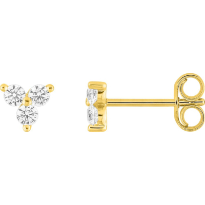 Boucles d'oreilles Or Jaune et Diamants