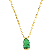Collier Or 750/1000e et Emeraude