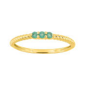 Bague Or Jaune & Emeraudes