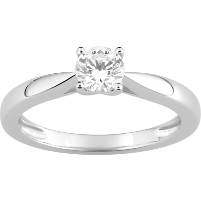 Bague Solitaire Or blanc et Diamant 0.50 ct