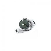 Bague Argent et perle Tahiti Iza-B