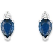 Boucles d'Oreilles Saphir et Diamant 