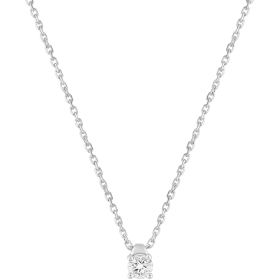 Collier Diamant et Or Blanc