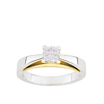 BAGUE BICOLORE DIAMANT - 