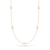 Collier Or Jaune et Resine Blanche CLOZEAU