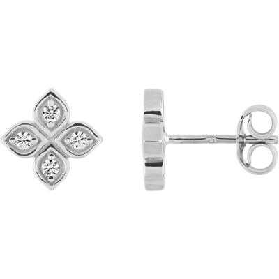 Boucles d'oreilles Or Blanc et Diamant