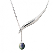 Collier Argent et perle Tahiti Iza-B