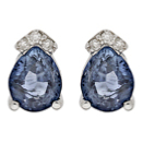 Boucles d'Oreilles Saphir et Diamants