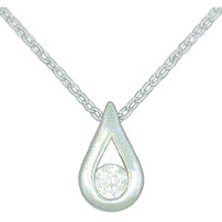 Collier Diamant et Or Blanc