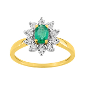 Bague Emeraude et Diamants