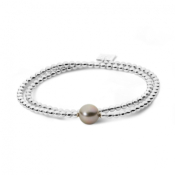 Bracelet Argent et perle Tahiti Iza-B