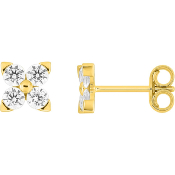 Boucles d'oreilles Or Jaune et Diamants
