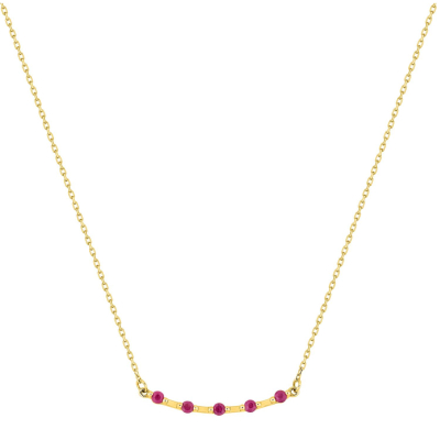 Collier Or 750/1000e et Rubis