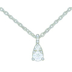 Collier Diamants et Or Blanc