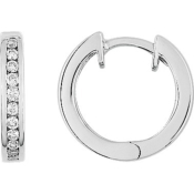 Boucles d'oreilles Or Blanc et Diamant