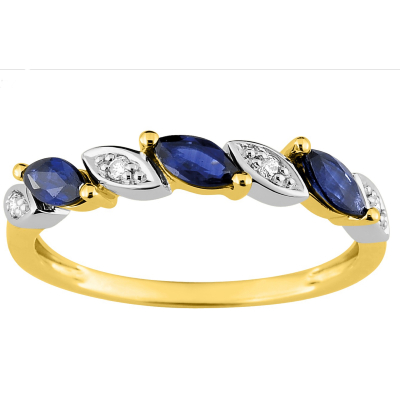 Bague Saphir et Diamants