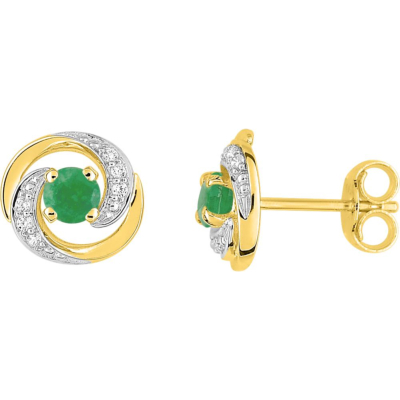 Boucles d'Oreilles Emeraudes