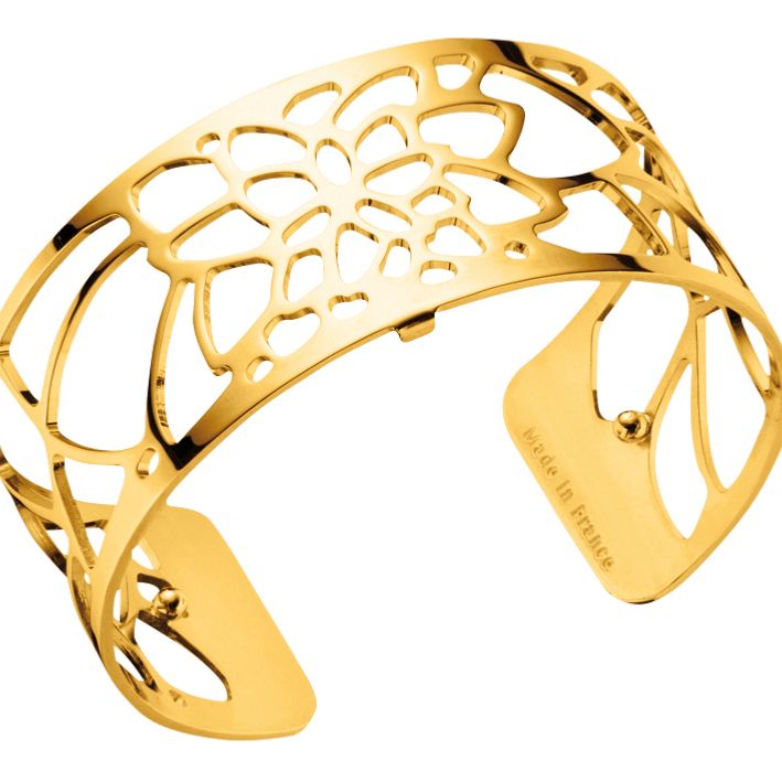 Bracelet Manchette Femme En Cuir Et Acier - Largeur 25mm - Longueur Ajustable - Neuf