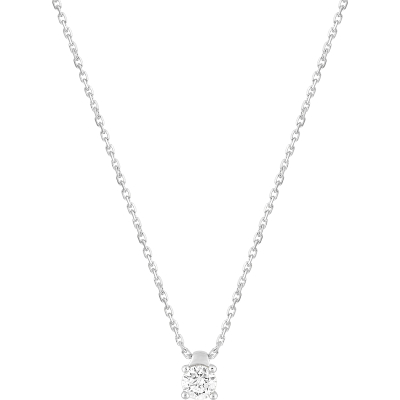 Collier Diamant et Or Blanc