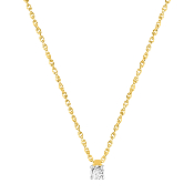 Collier Diamant et Or Bicolore