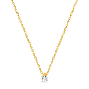 Collier Diamant et Or Bicolore