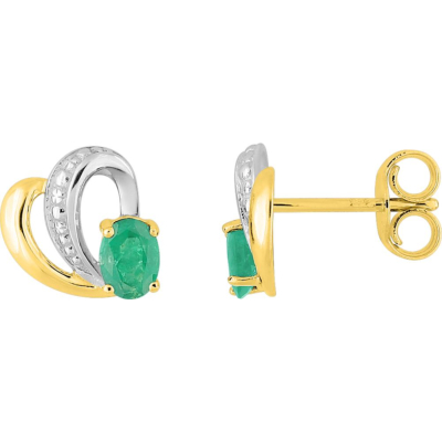 Boucles d'Oreilles Emeraudes