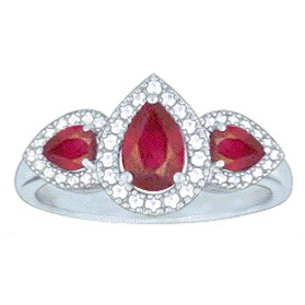 Bague Rubis et Diamants