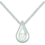 Collier Diamant et Or Blanc