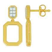 Boucles d'oreilles Or Jaune et Diamants